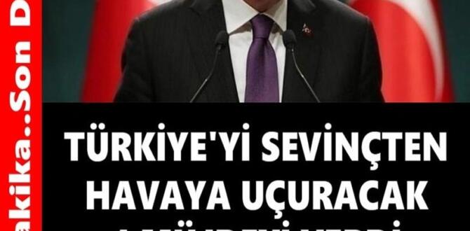 Cumhurbaşkanı Erdoğan 4 tane öyle müjde verdi ki.. Hayırlı olsun..