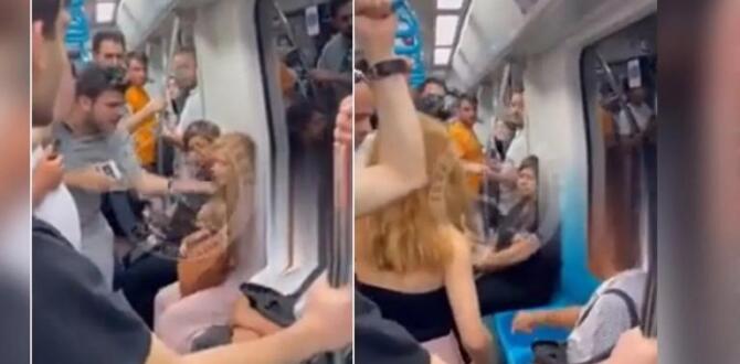 İstanbul Marmaray’da bir kadının başörtüsünü açmaya çalıştığı